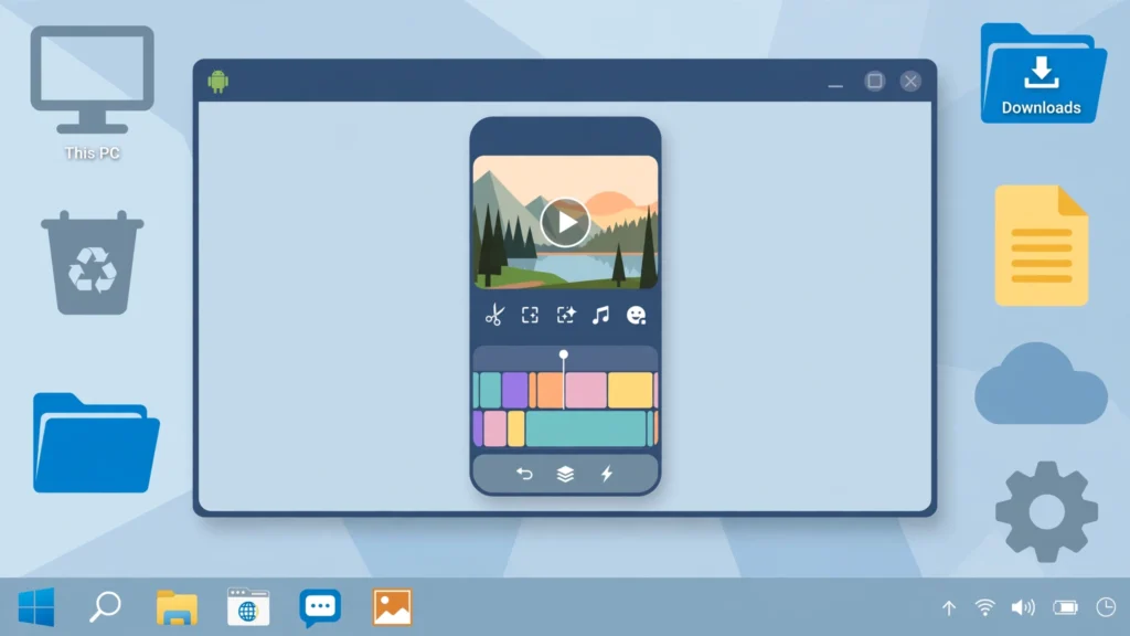 Run Filmora Mod APK on PC using Android emulator
